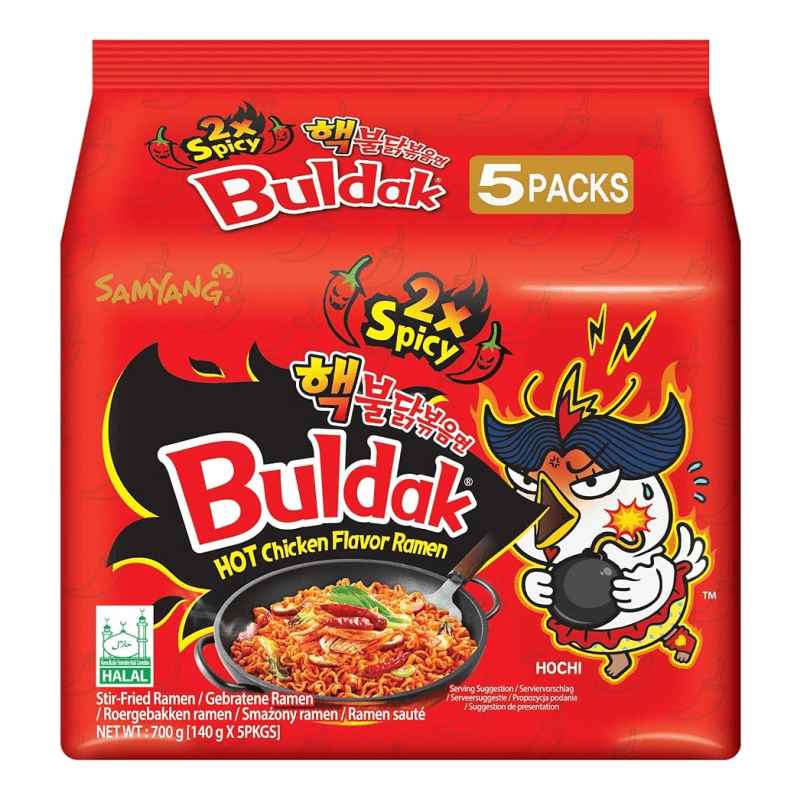 Samyang Buldak Chicken Spicy ×2 x5Packs HALAL 725G