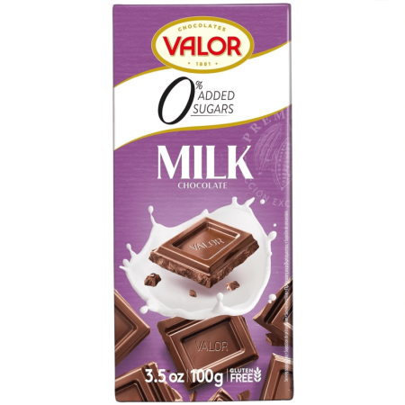 Valor 0% Sugar Milk 100G