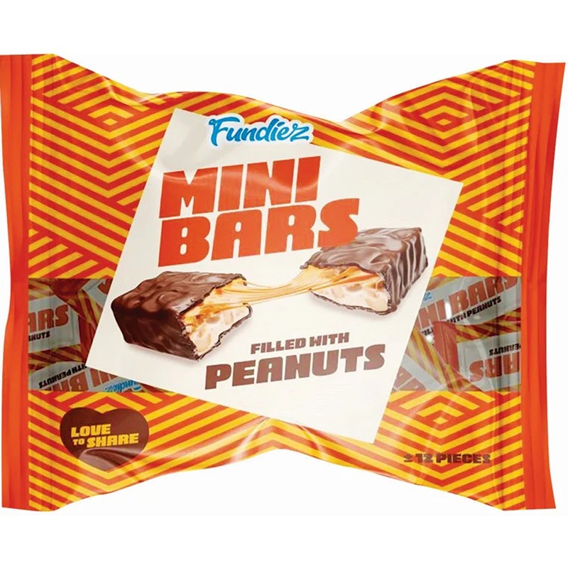 Fundiez Mini Bars Peanuts 12 Pieces 190GR